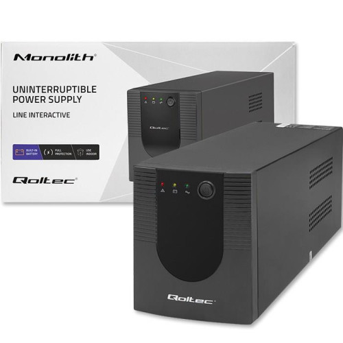 QOLTEC ZASILACZ AWARYJNY UPS LINE INTERACTIVE | MONOLITH | 1500VA | 900W-9477396