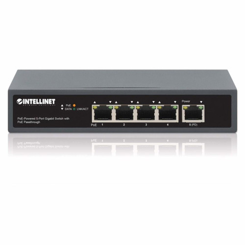 INTELLINET SWITCH GIGABIT 5X POE PASSTHROUGH ZASIL-9482924