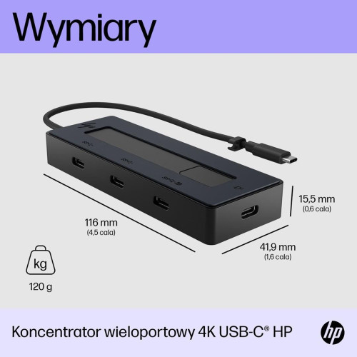 Stacja dokująca HP 4K USB-C Multiport Hub czarna 6G842AA-9485259