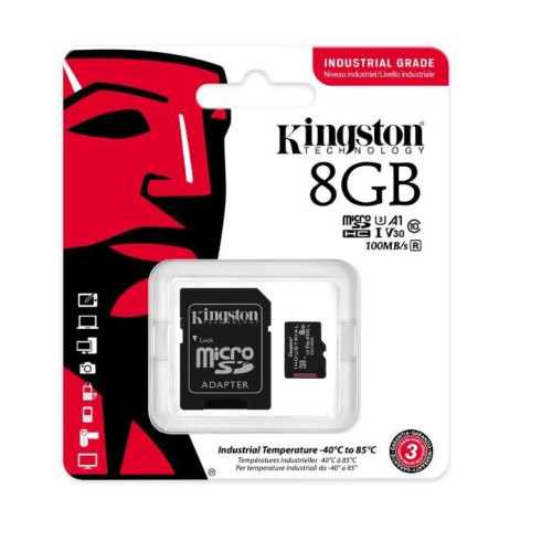 Karta pamięci microSD 8GB CL10 UHS-I Industrial bez adaptera-9522927