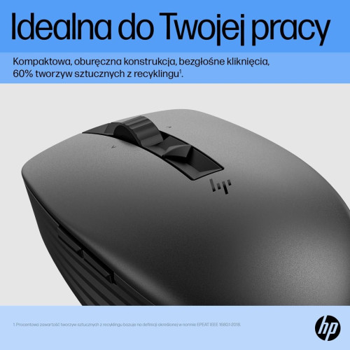 Mysz HP 710 Rechargeable Silent Mouse Black bezprzewodowa z akumulatorem czarna 6E6F2AA-9534661