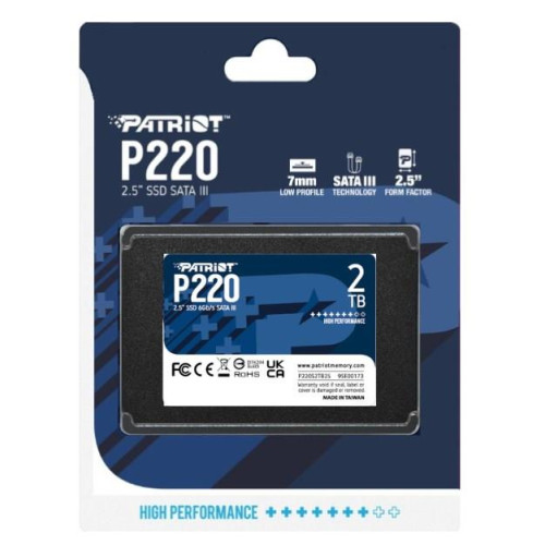SSD PATRIOT P220 2TB SATA3 2,5