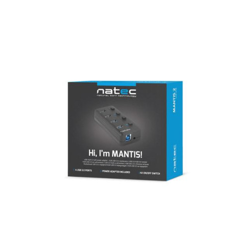 Hub NATEC Mantis 2 NHU-1557 (4x USB 3.0; kolor czarny)-956574