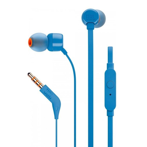 Słuchawki z mikrofonem JBL T110 Niebieskie (kolor niebieski)-956662