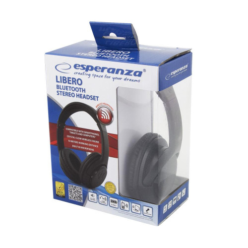 Słuchawki bezprzewodowe Esperanza LIBERO EH163K (kolor czarny)-956683