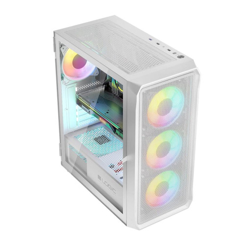 LOGIC OBUDOWA PORTOS ARGB MIDI USB 3.0 WHITE-9570142