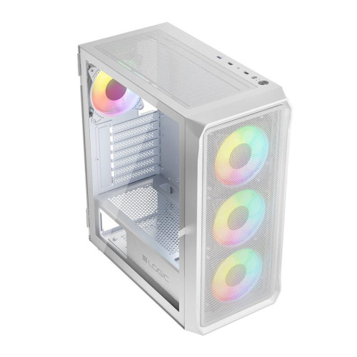 LOGIC OBUDOWA PORTOS ARGB MIDI USB 3.0 WHITE-9570143