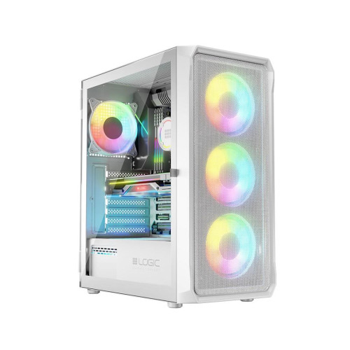 LOGIC OBUDOWA PORTOS ARGB MIDI USB 3.0 WHITE-9570145