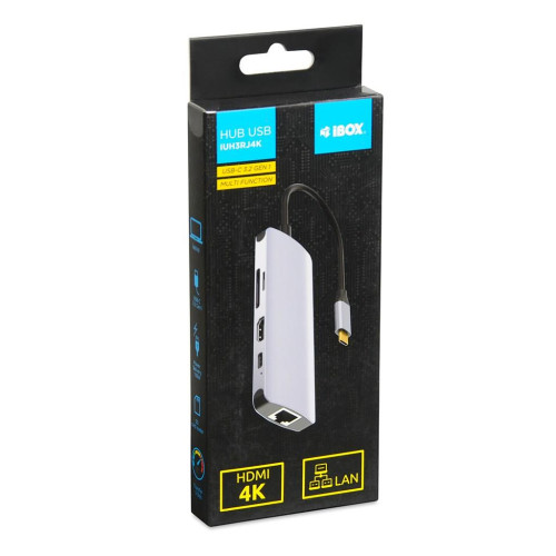 IBOX HUB USB IUH3RJ4K USB3.2 LAN HDMI 4K PD100W-9571480