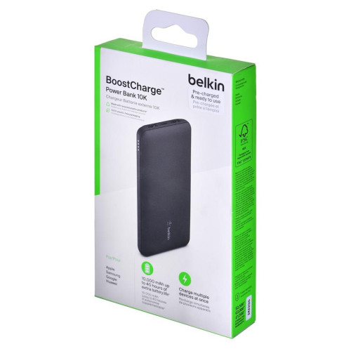 Powerbank Belkin BoostCharge Power Bank 10K 2xUSB-A + 1xUSB-C 10000mAh 15W Black-9594079