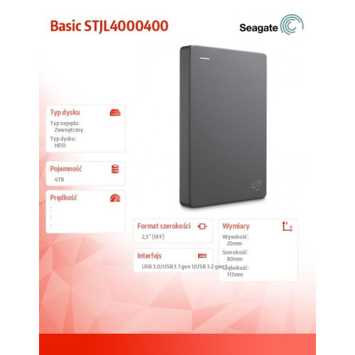 Dysk Basic 4TB 2,5 STJL4000400 szary-966035