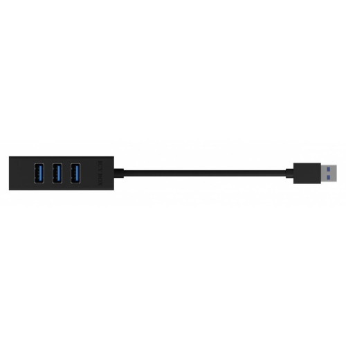 Hub IB-HUB1419-U3 USB 3.0 na 4-Port Type-A, Aluminium, czarny, Kabel 15cm -966160