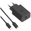 Motorola Charger TurboPower 30W USB-C w/ 1m C-C cable, Black-9686921