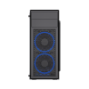 GEMBIRD OBUDOWA FORNAX M100B MIDI-TOWER (2X USB 2.0, 1X USB 3.0, HD AUDIO) , NIEBIESKIE PODŚWIETLENIE,CZARNA-9689031