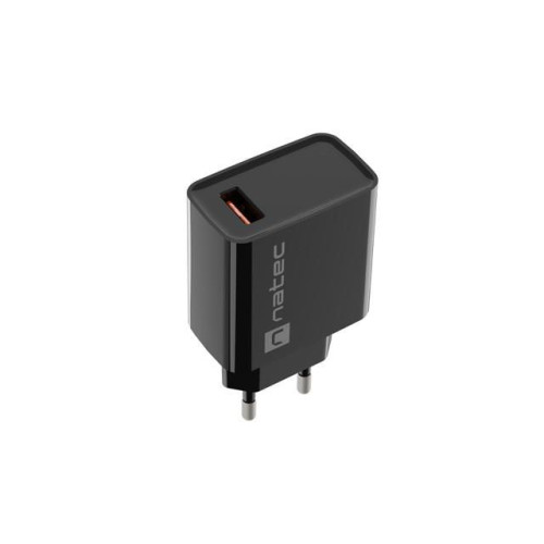 NATEC ŁADOWARKA SIECIOWA RIBERA USB-A 18W CZARNA NUC-2058-9736542