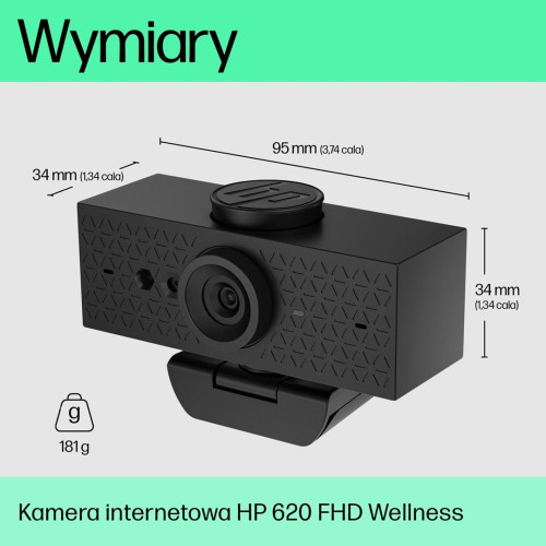 Kamera internetowa HP 620 Full HD USB czarna 6Y7L2AA-9797562