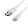 Kabel PVC USB-C do USB-A 15 cm biały-9809574