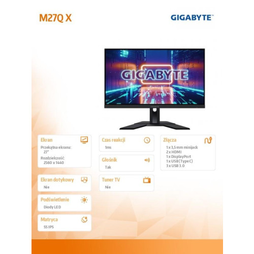 Monitor 27 cali M27QX GAMING 0,5ms/1MLN:1/WQHD/HDMI-9804303