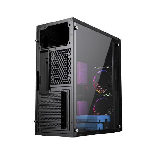 Obudowa Midi Tower Fornax M100RGB ATX wentylatory RGB Czarna -9807226