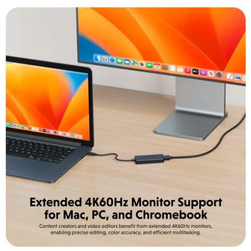 Koncentrator HyperDrive Next 4 Port USB-C Hub HDMI/4K60Hz/Mac/PC/Chromebook/ 100W PD/Pass-Through -9808939