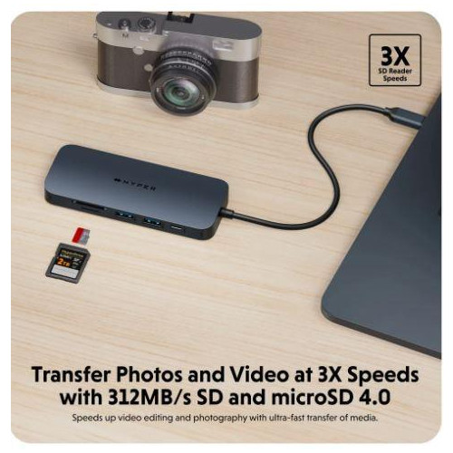 Koncentrator HyperDrive Next 8-Port USB-C Hub HDMI/4K60Hz/SD/RJ45/PD 3.1 140W pass-through -9808960