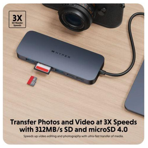 Koncentrator HyperDrive Next 10-Port USB-C Hub HDMI/4K60Hz/SD/mSD/PD 3.1 140W power pass-through -9808969