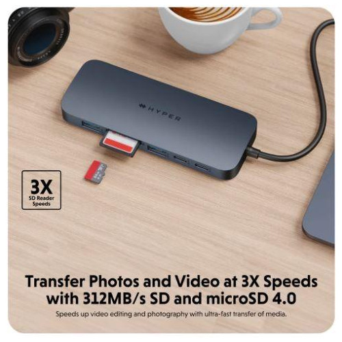 Koncentrator HyperDrive Next 11-Port USB-C Hub 2xHDMI/4K60Hz/SD/mSD/PD 3.1 140W power pass-through/miniJack -9808978