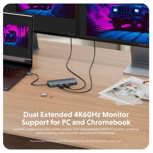 Koncentrator HyperDrive Next 11-Port USB-C Hub 2xHDMI/4K60Hz/SD/mSD/PD 3.1 140W power pass-through/miniJack -9808980