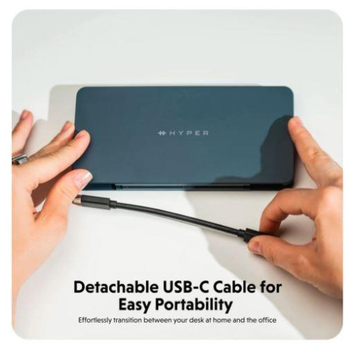 Stacja dokująca HyperDrive Next 10-Port Business Class USB-C Dock 2xHDMI/4K/SD/ PD 100W pass-through/miniJack/RJ45 -9808989