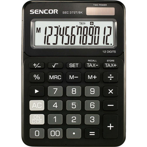 Kalkulator biurkowy SEC 372BK duży 12 cyfrowy wyświetlacz LCD -9809922