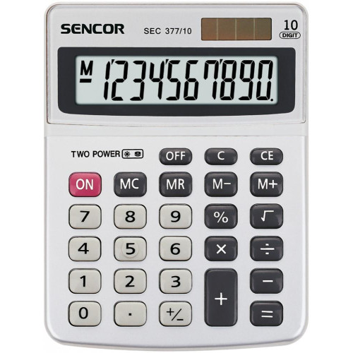 Kalkulator biurkowy SEC 377/10 duży 10 cyfrowy wyświetlacz LCD -9809925
