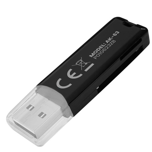 Czytnik kart SD, USB 2.0, 480 Mbps, AK-63 -9809987