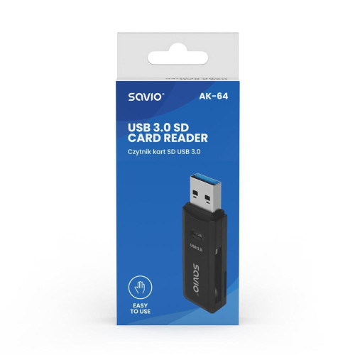 Czytnik kart SD, USB 3.0, 5 Gbps, AK-64-9809994
