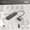 Hub USB 3.0/Koncentrator 4-portowy SlimLine USB A + adapter USB-C 5Gbps, złącze zasilania USB-C -9812915