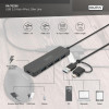 Hub USB 3.0/Koncentrator 4-portowy SlimLine USB A + adapter USB-C 1,2m 5Gbps, złącze zasilania USB-C-9812920