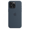 Etui silikonowe z MagSafe do iPhonea 15 Pro Max - sztormowy błękit-9814750