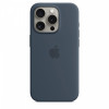 Etui silikonowe z MagSafe do iPhonea 15 Pro - sztormowy błękit-9814785