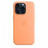 Etui silikonowe z MagSafe do iPhonea 15 Pro - pomarańczowy sorbet-9814808