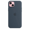Etui silikonowe z MagSafe do iPhonea 15 Plus - sztormowy błękit-9814836