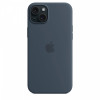 Etui silikonowe z MagSafe do iPhonea 15 Plus - sztormowy błękit-9814839