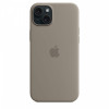 Etui silikonowe z MagSafe do iPhonea 15 Plus - popielaty brąz-9814844