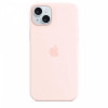 Etui silikonowe z MagSafe do iPhonea 15 Plus - jasnoróżowe-9814845
