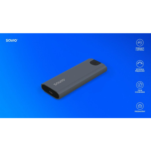 Obudowa na dysk zewnętrzny M.2 SSD NVMe, USB-C 3.1, AK-67-9810144