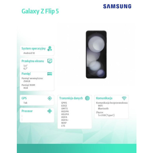 Smartfon Galaxy Z Flip 5 DualSIM 5G 8/256GB grafitowy-9810594