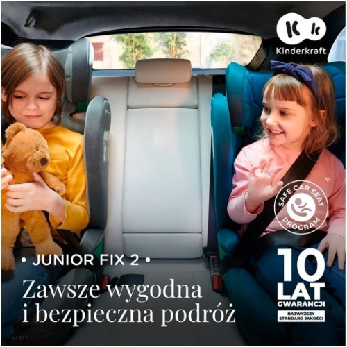 Fotelik samochodowy JUNIOR FIX 2 i-Size 100-150 cm ciemnozielony-9811769
