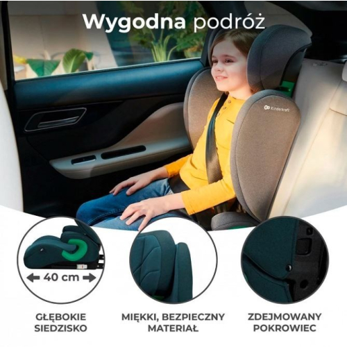 Fotelik samochodowy JUNIOR FIX 2 i-Size 100-150 cm ciemnozielony-9811770