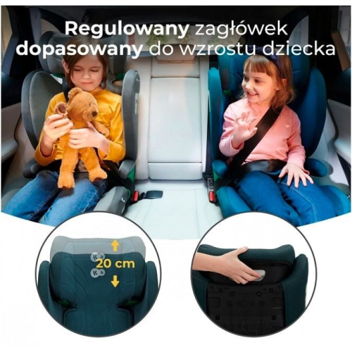 Fotelik samochodowy JUNIOR FIX 2 i-Size 100-150 cm ciemnozielony-9811773