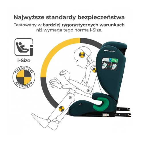 Fotelik samochodowy JUNIOR FIX 2 i-Size 100-150 cm ciemnozielony-9811778