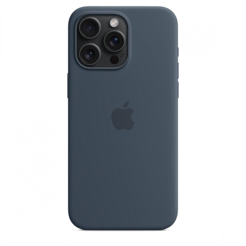 Etui silikonowe z MagSafe do iPhonea 15 Pro Max - sztormowy błękit-9814750