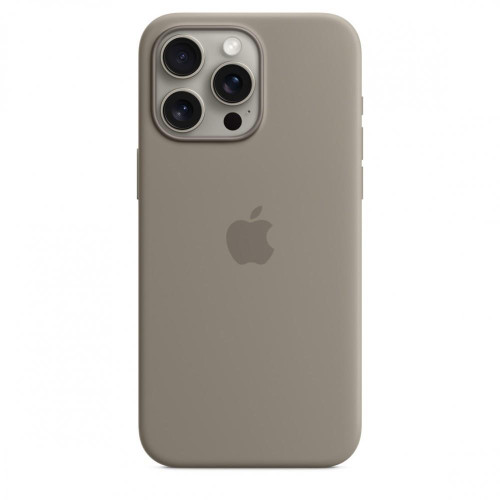 Etui silikonowe z MagSafe do iPhonea 15 Pro Max - popielaty brąz-9814751